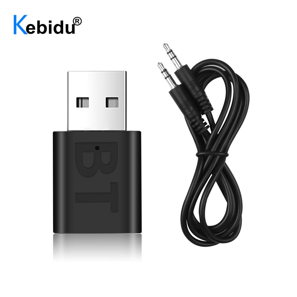 Kebidu Bluetooth 5.0 Ricevitore 3.5 millimetri AUX Martinetti Audio Senza Fili Adattatore per PC Per Auto CUFFIE Altoparlante 3.5 Bluetooth 5.0 recettore