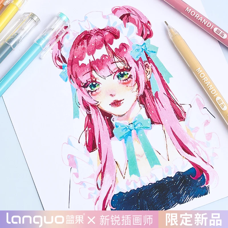 Marcadores de colores kawaii para estudiantes, bolígrafos de pintura estética, bonitos suministros de papelería de oficina, bolígrafo de gel