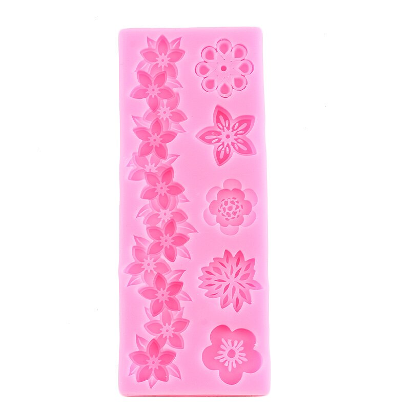 Bloemen Een Verscheidenheid Van Fondant Siliconen Mal Diy Cake Omtrek Mallen Taart Decoreren Bakken Gereedschap Chocolade Snoep Mal Van Klei
