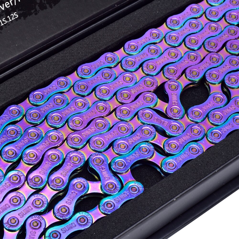 Sumc mtb rainbow chain mountainbike racefiets vouwfiets 9 10 11 12 speed ketting compatibel met shimano, sram tandwiel