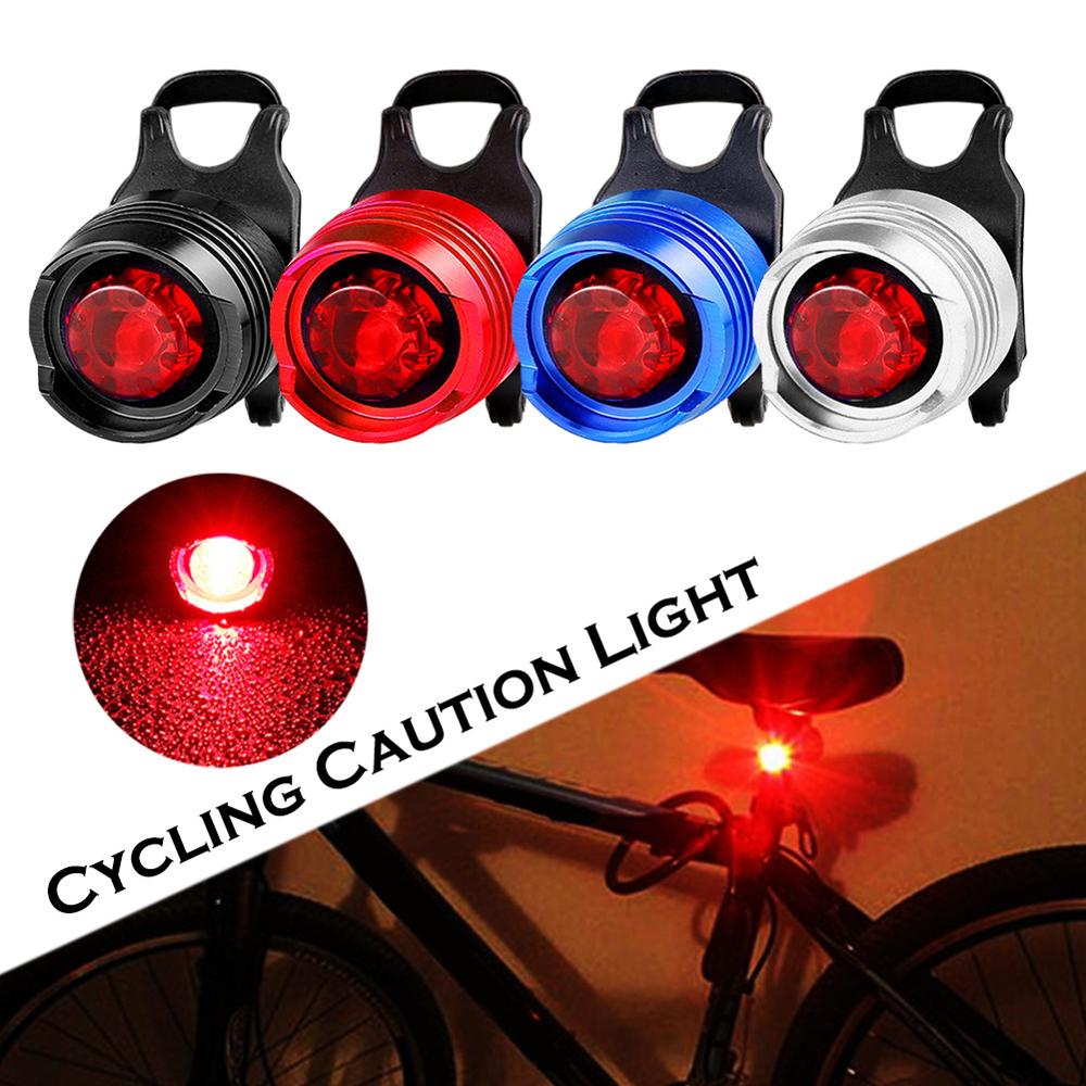 Aluminium Fiets Voor Achter Tail Helm Rood Wit Led Flash Lights Veiligheidswaarschuwing Lamp Fietsen Voorzichtigheid Licht Waterdicht