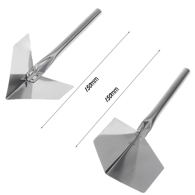Paleta esquinera de acero inoxidable, mango de Metal para jardín, 90 grados, para exteriores, 1 unidad