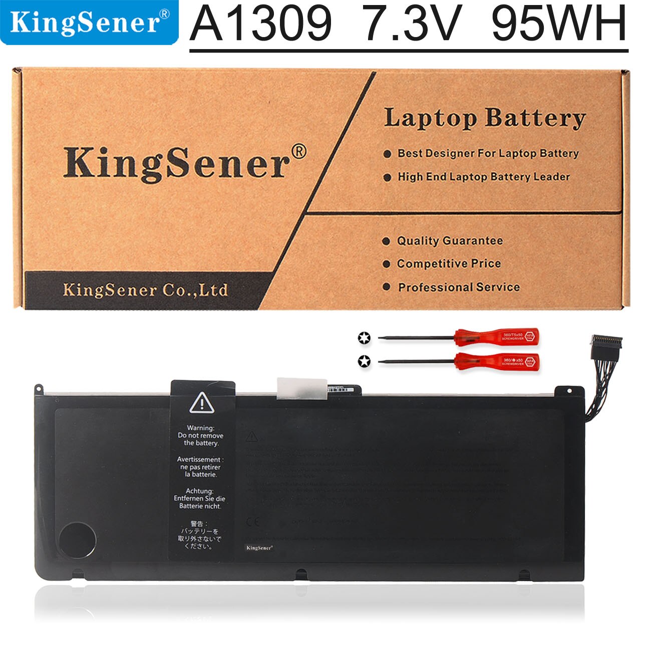 Kingsener  a1309 batteri til apple macbook pro 17 &quot;  a1297 tidlig midt midt  mc226/ a  mc226ch/ a  mc226j/ a  mc226ll/a 95wh