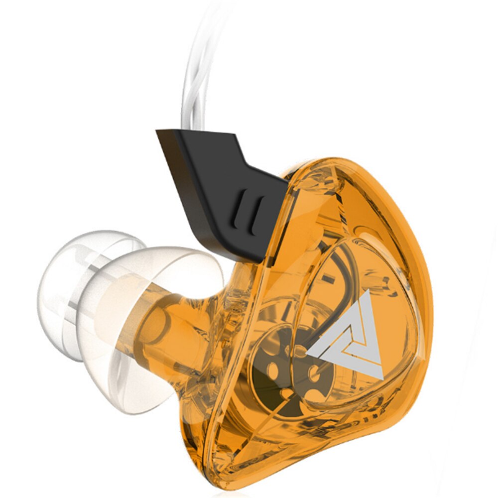 Qkz  ak5 tung bas øretelefon headset hifi øretelefon jern kontrol musik bevægelse udveksling bluetooth kabel støjreducerende ørepropper: Gul