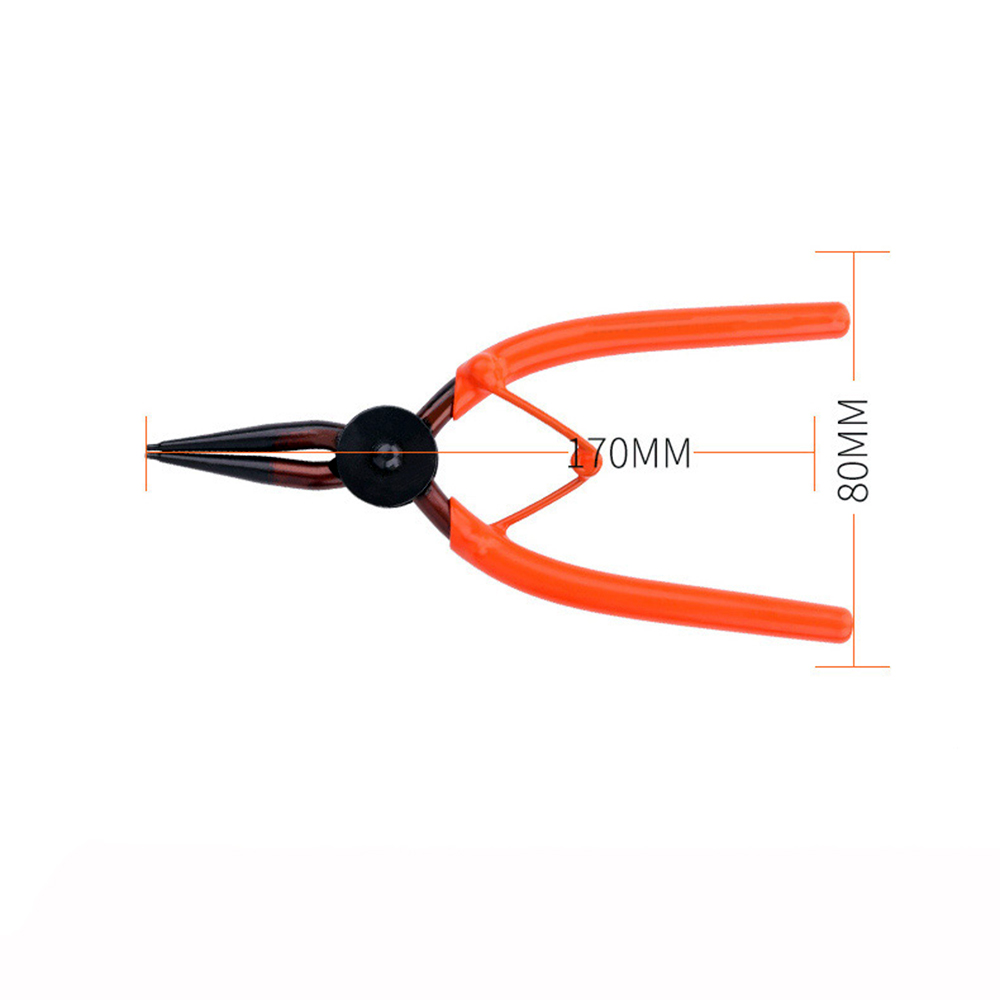 7Inch Snap Ring Pliers Set Heavy Duty Internal/External Circlip Pliers Kit with Straight/Bent Jaw for Ring Remover Retaining