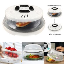 Magnetic Microwave Plate Cover Lid Splatter Guard with Steam Vent and Strong Magnets Microwave Cover Colander Strainer for Fruit: Default Title