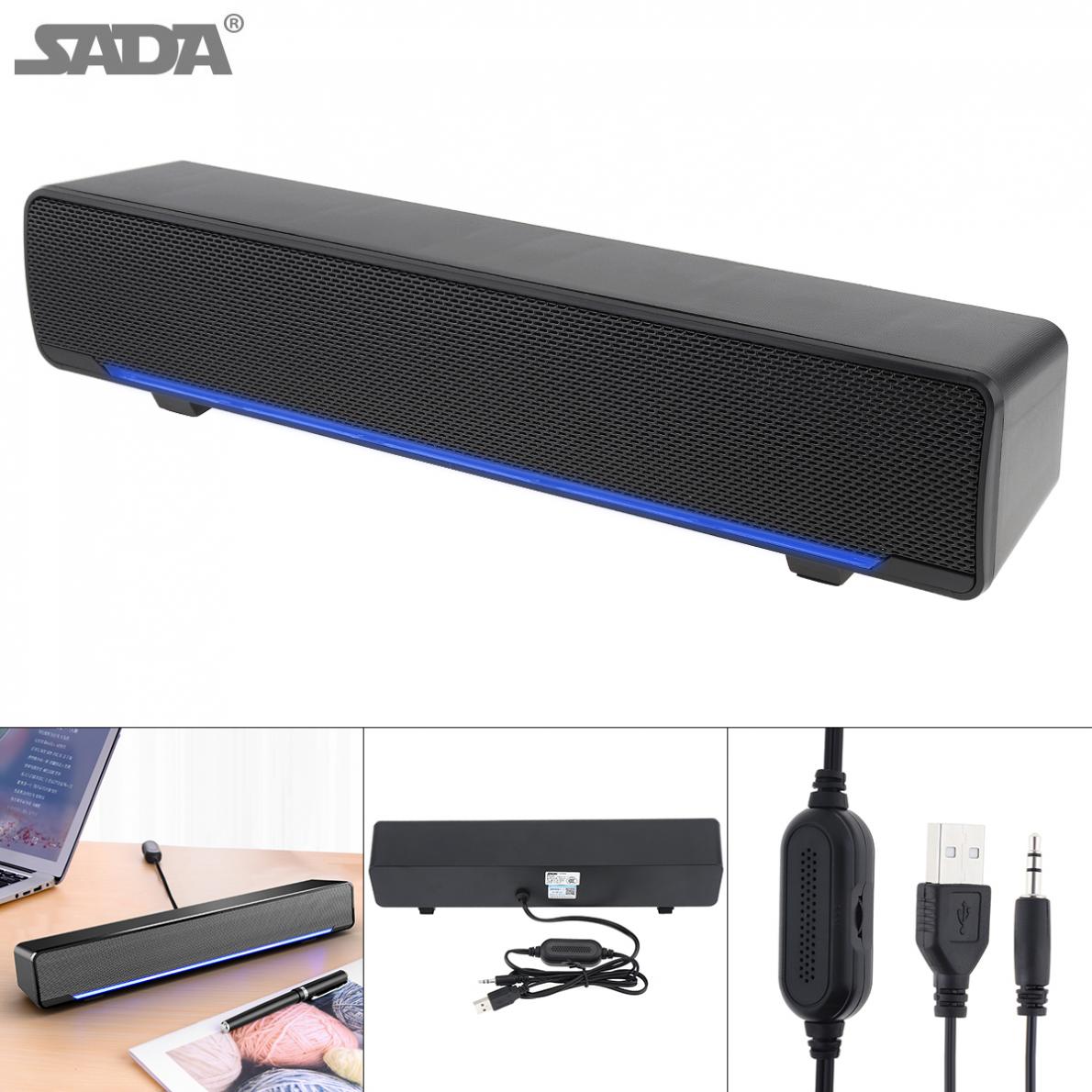 Sada V-196 Strip Speaker Draadloze Desktop Multi-Media Sound Bar Met Dual Speakers Dsp En Mengen Geluid Voor Huishoudelijke/Kantoor