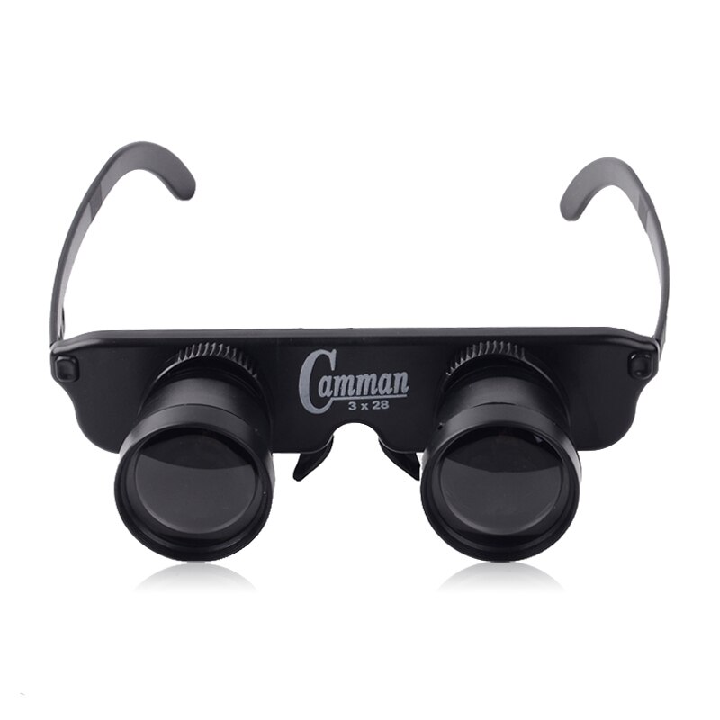 Praktische 3X28 Dubbele Bril Outdoor Vissen Verrekijker Optics Bril Vissen Vergrootglas Meting Gereedschap Voor Vissen