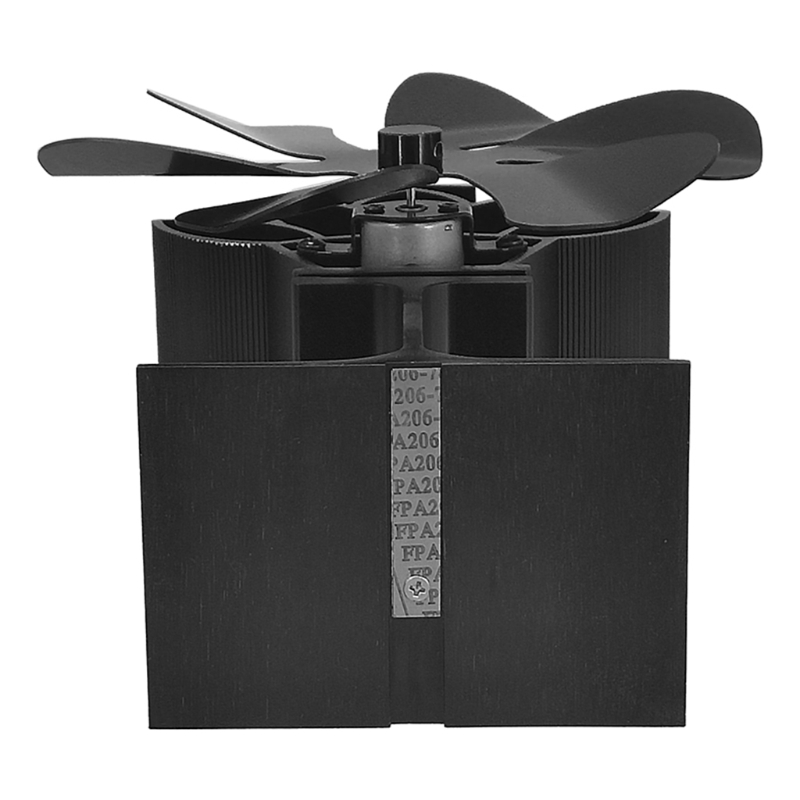 D55F Fireplace Fan Wood Stove Fan 6 Blades Heat Powered Stove Fan Efficient Heat Distribution for Gas Wood Log Burner Pellet