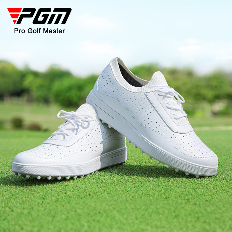 PGM-zapatos de Golf impermeables para mujer, zapatillas de deporte suaves y transpirables, antideslizantes, ligeros, informales, XZ205