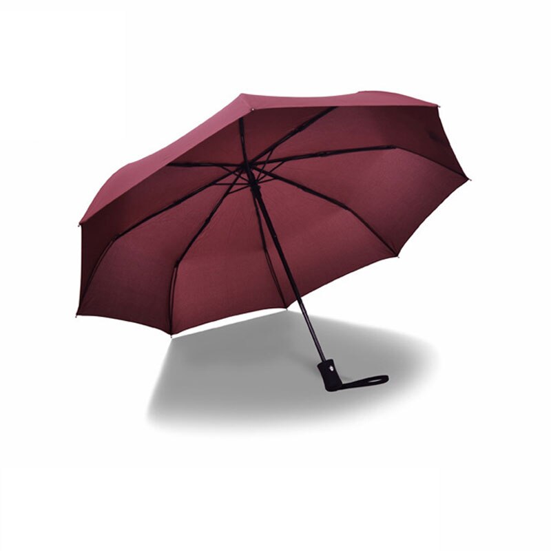 Volautomatische Paraplu UV-proof Drie Vouwen Business Effen Zonnescherm Grote Wind Slip Vouwen Regen Paraplu