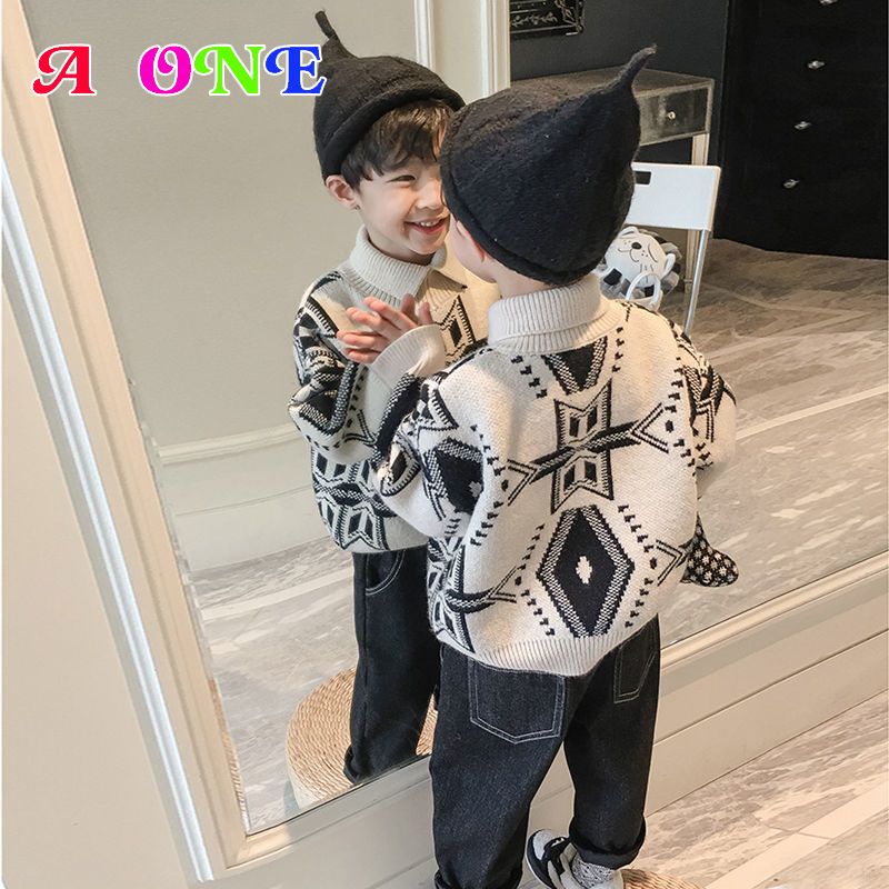 Baby Jongen Trui Winter Baby Jongens Kleding Kids Vest Mode Turn-Down Kraag Borduren Peuter Vallen Kleren