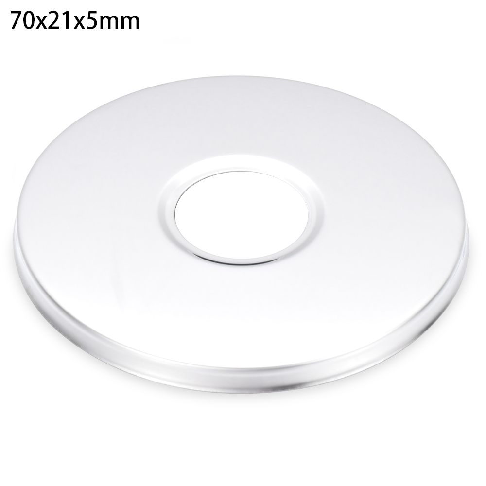 Zelfklevende Douche Kraan Decoratieve Cover Verchroomd Roestvrij Stalen Waterleiding Muur Covers Badkamer Accessoires: 70x21x5mm