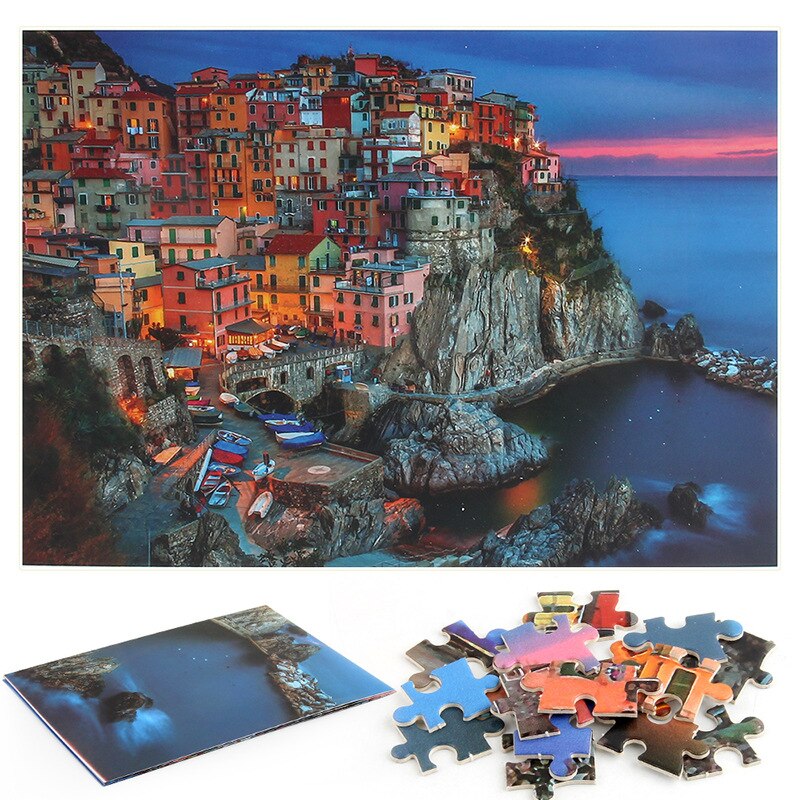 Lazy Cat Puzzle 1000 Pieces Jigsaws Puzzles Bookshelf Landscape Puzzles DIY Assembling Toy For Adults Kids Puzzles Games Toys: A No Box