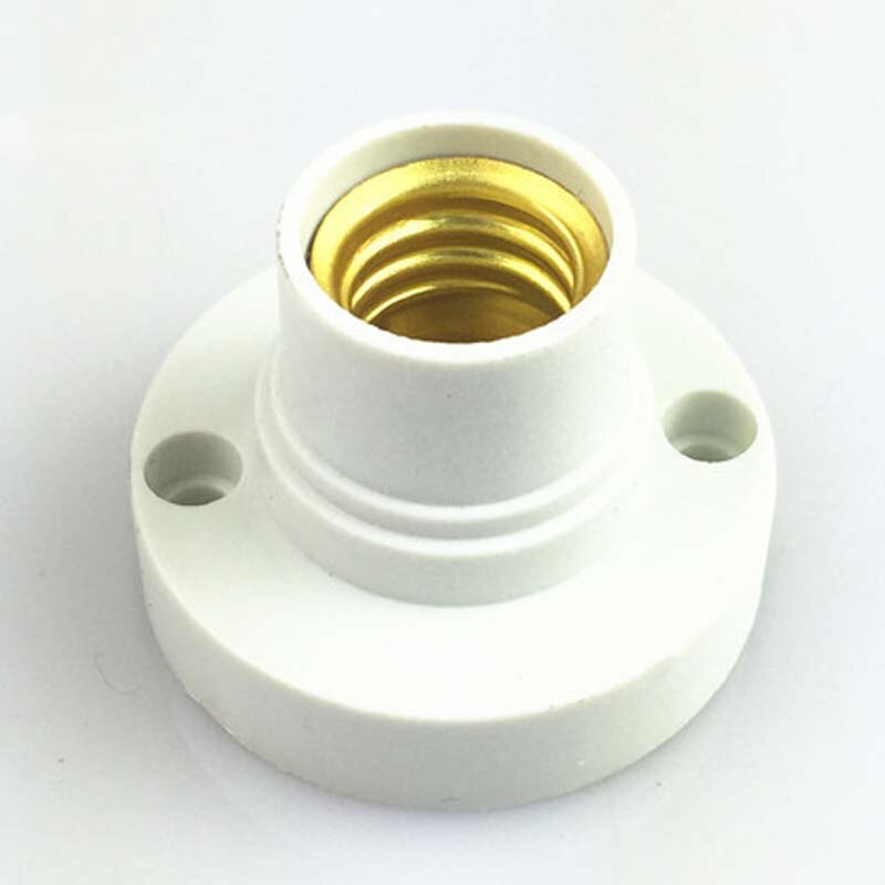 10pcs E14 Zwart Wit 6A 220V Conversie Platte Lamphouder Lamp Schakelaar Milieubescherming PBT Grote Schroef Te kleine Schroef