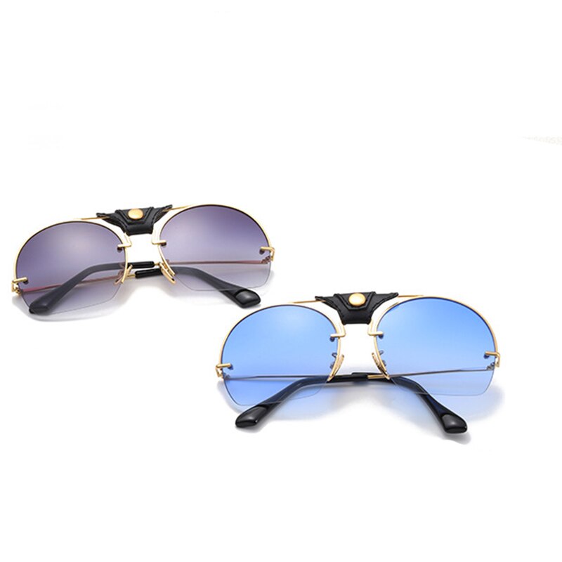 Klassieke Zonnebril Voor Mannen en Vrouwen Semi Randloze Smart Zonnebril Unisex Zonnebril Oculos de Sol UV400