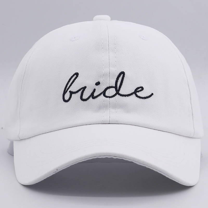 Casquette de baseball pour cérémonie de mariage, chapeau de papa à la 100% coton, lettre brodée pour lune de miel, casquettes décontractées: bride