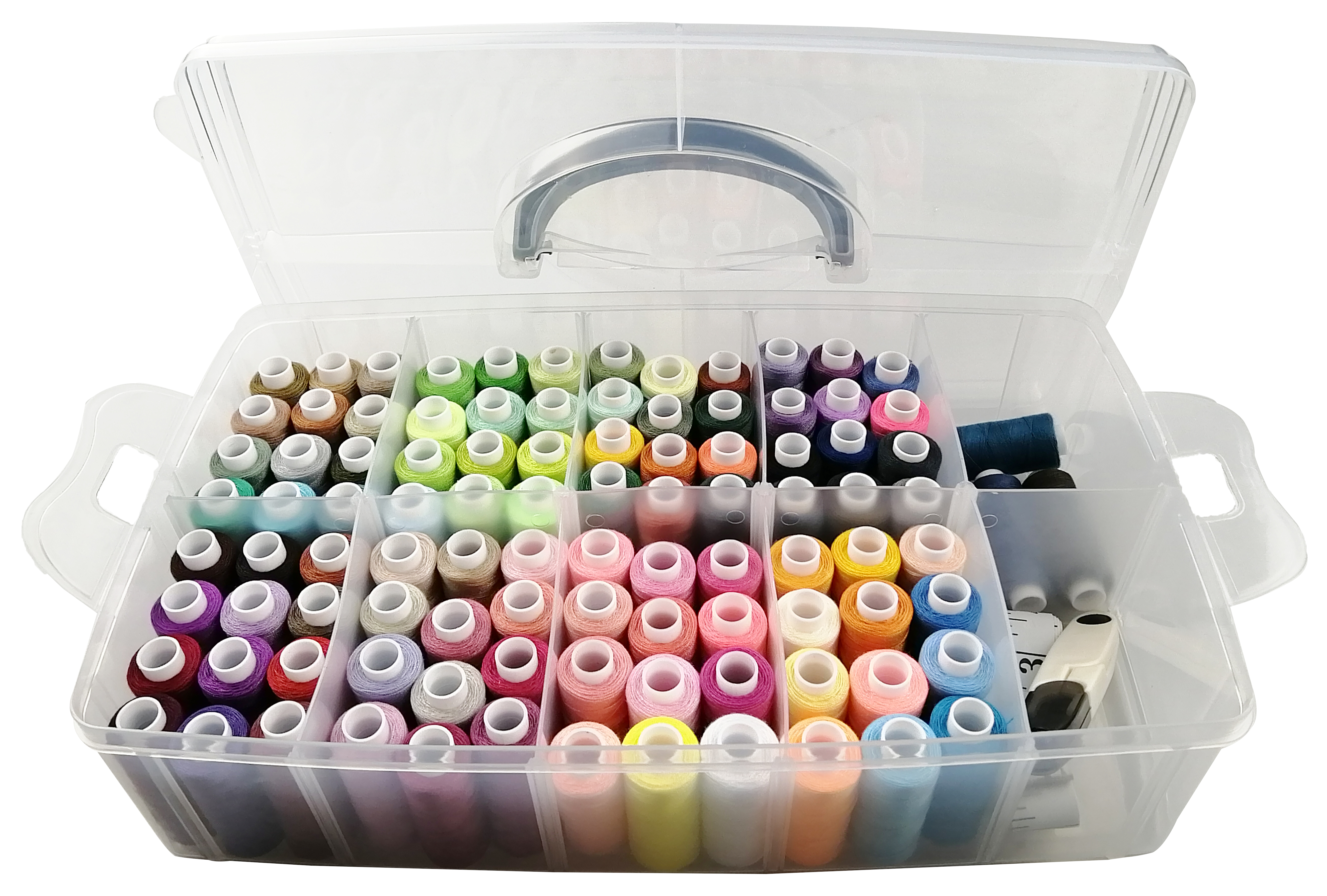 Sewing Thread 100 Colors Thread Kit 40S/2 40WT Polyester Thread For Sewing Machines,Embroidery Machines,Quilting,Serger,Overlock: 100colors with case