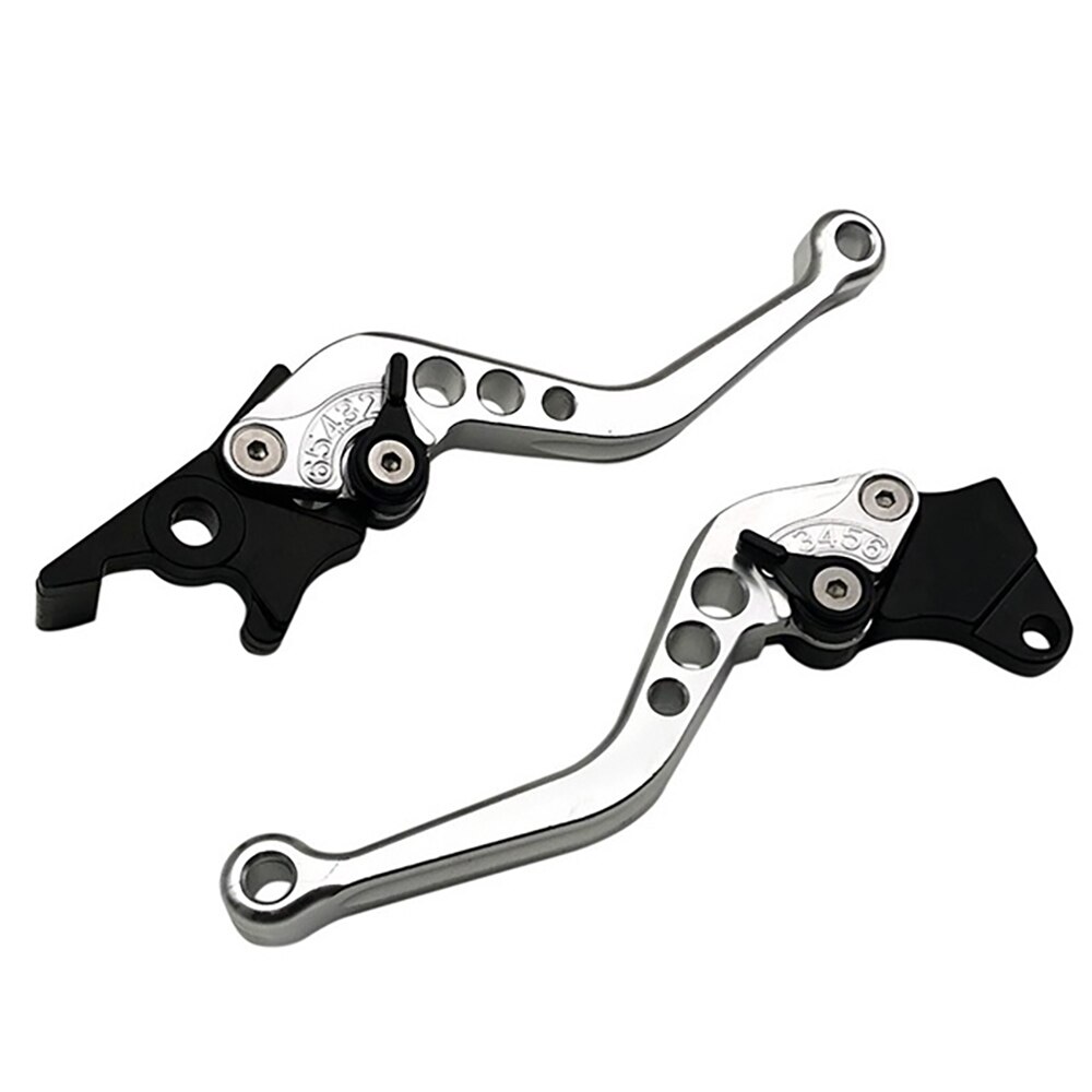 2 uds manijas de freno de motocicleta manijas de freno de aleación de coche palanca de embrague aptas para modificación de motos coches