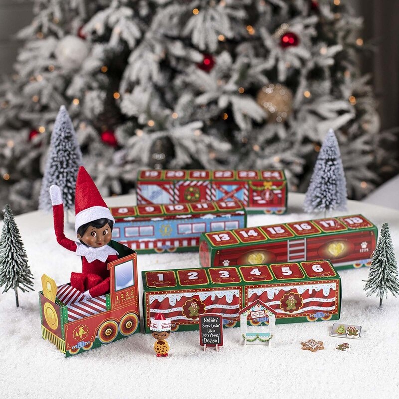 Train en papier elfe de noël, jouets de dessin animé, décorations, pour enfants