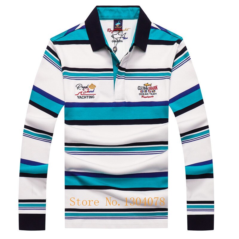 Tace & Shark-suéter a rayas con cuello vuelto para hombre, suéteres de punto de , jerséis informales para hombre: Azul / Asian size XXL