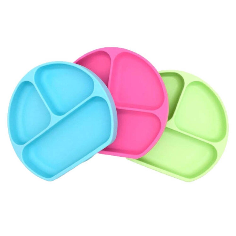Children's dishes baby Silicone Sucker Bowl Baby Smile Face Plate Tableware Set Smile Face Baby Tableware Set kids plate