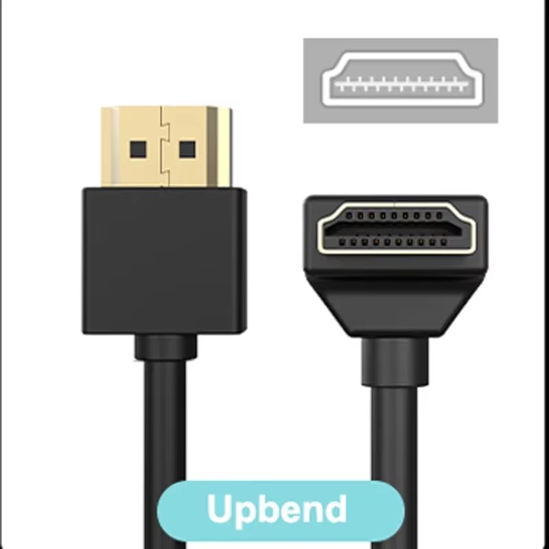 Cable HDMI 2.1 de 90 grados: grafeno mejorado para instalaciones que ahorran espacio | Cable auxiliar HDMI de 8K, 3D y alta velocidad de actualización