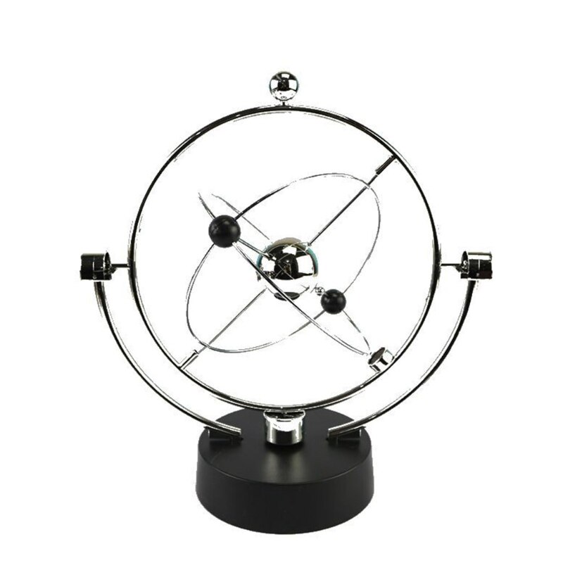 Kinetic Art Asteroid Electronic Perpetual Motion Desk Toy Home Decoration 7 Different Models Ball/Moon/Cube/Cupid: Silver ball