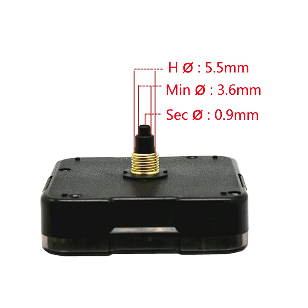 Silent Quartz Wall Clock Movement Mechanism Thread Shaft Clockwork Motor with 2 Set Hands/Needles for DIY Clock Replacement Kits