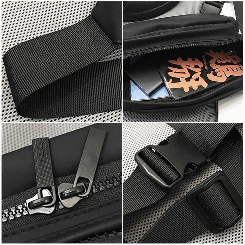 Marsupio Unisex marsupio Street Style pettorali marsupi Hip Hop moda borsa a tracolla impermeabile marsupio telefono Shopping Bag