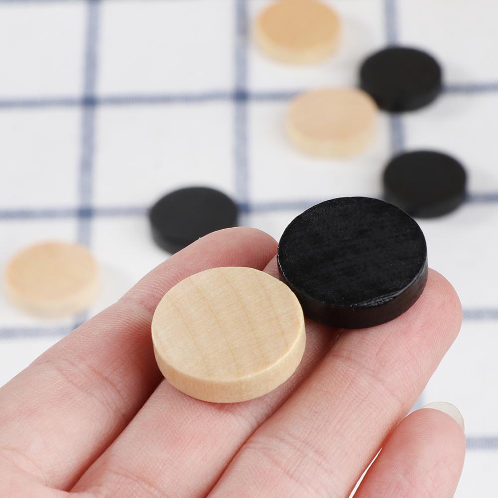 100% Brand and 30pcs Wooden Draughts Checkers Backgammon Chess Pieces for Kid Board Game 2 Dice