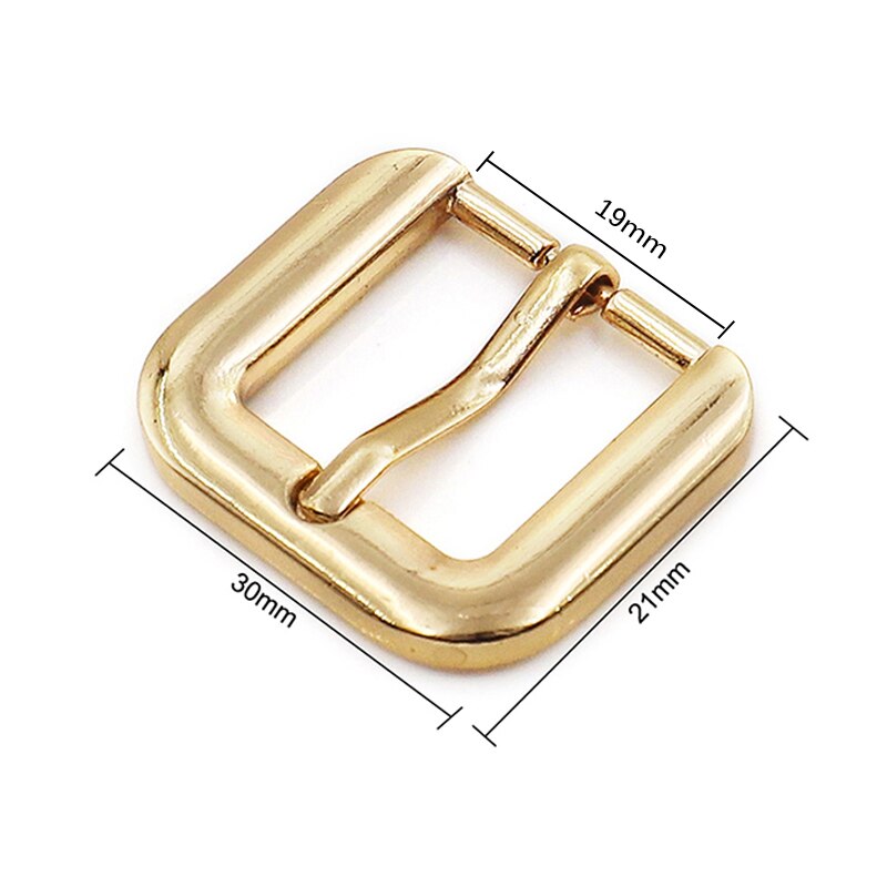 6PCS Metal belt buckle men and women casual single needle belt half buckle leather craft jeans webbing suitable for 19mm belt