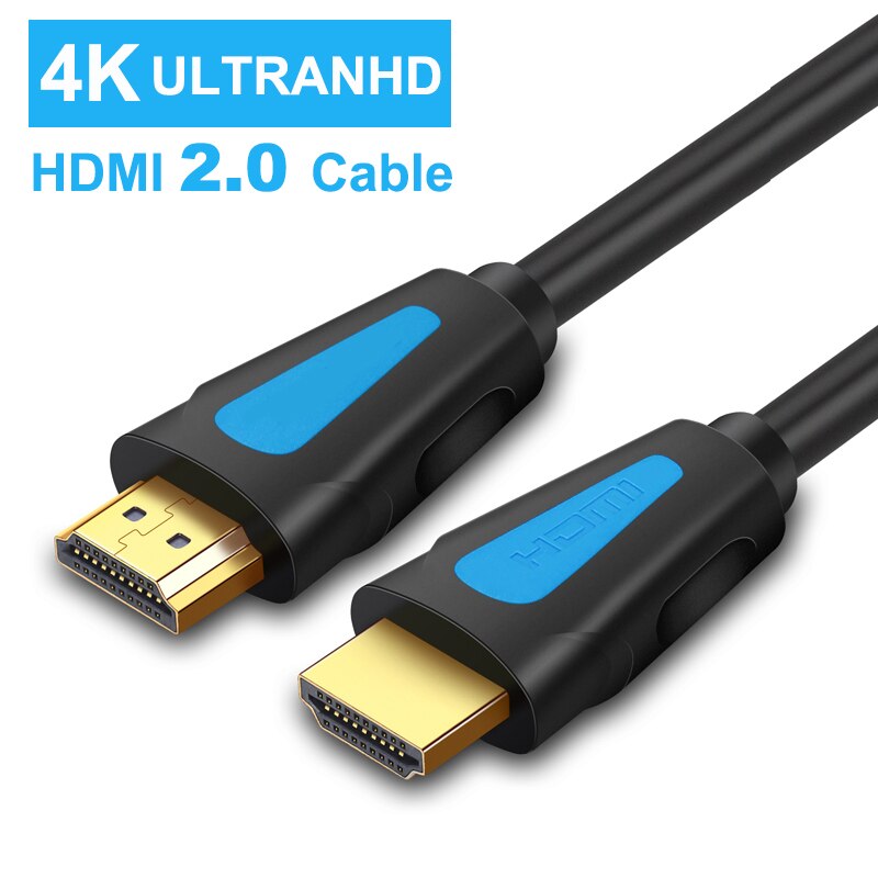 Hdmi kabel 4k 1080p hdmi til hdmi 2.0 1.4 aux kabel til  ps4 apple tv pc splitter switch box extender projektor monitor 60hz video: 4k hdmi 2.0- kabel / 2m