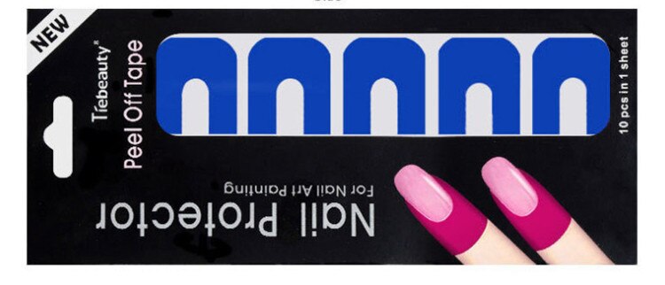 U-shaped Fingerprint Stickers Stripping Tape Finger Skin Protection Anti-splash Protection Nails Nail Polish Stickers: D