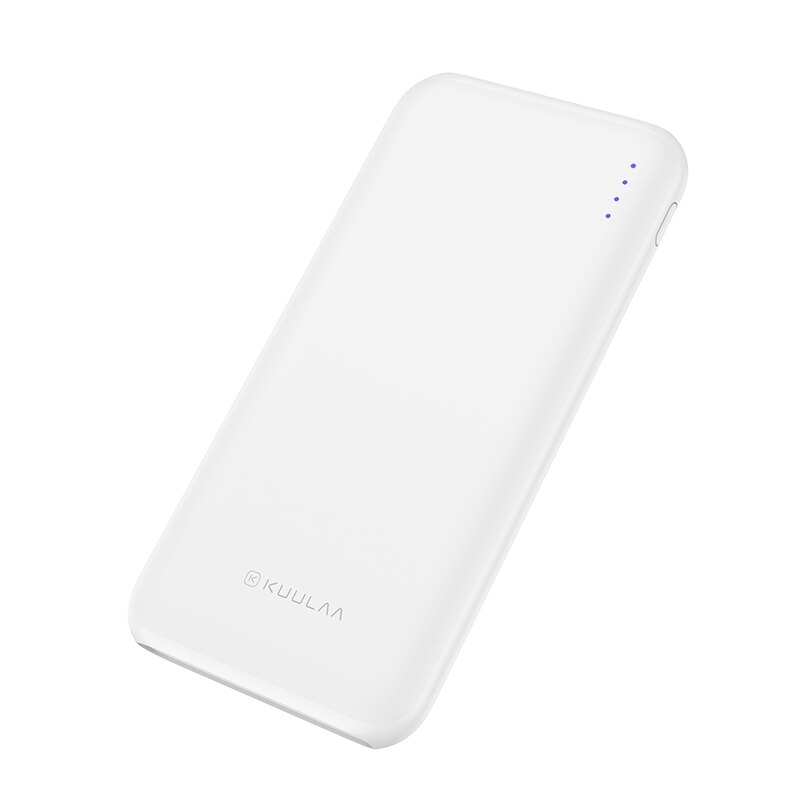 KUULAA Power Bank 10000 mAh Portable Charging Powerbank 10000mAh Poverbank USB External Battery Charger For Xiaomi Mi 9 8 iPhone: White