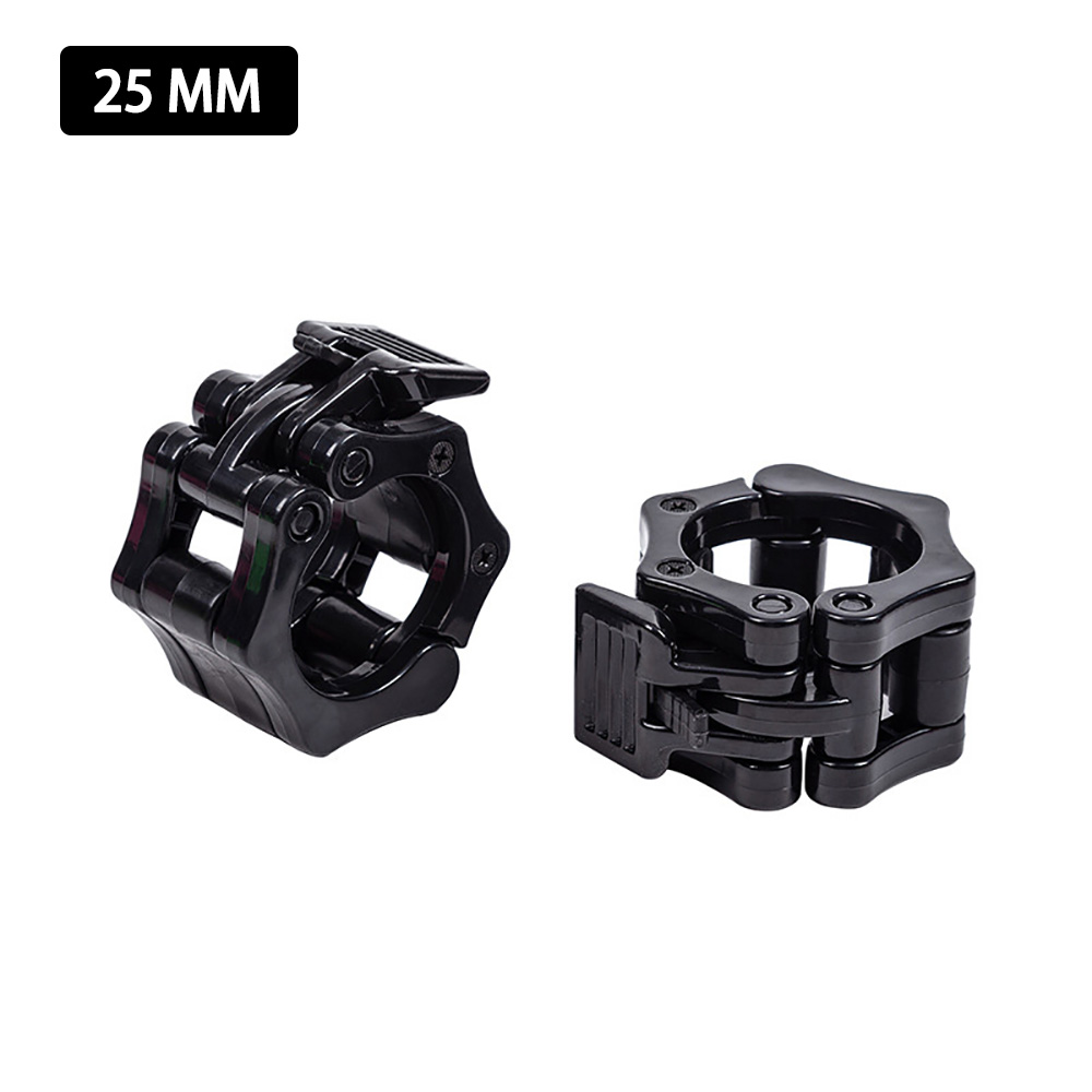 25mm 28mm 30mm Spinlock Collars Barbell Collar Lock Dumbell Clips Clamp Weight Lifting Bar Gym Dumbbell Fitness Body Building: 25mm Black -2