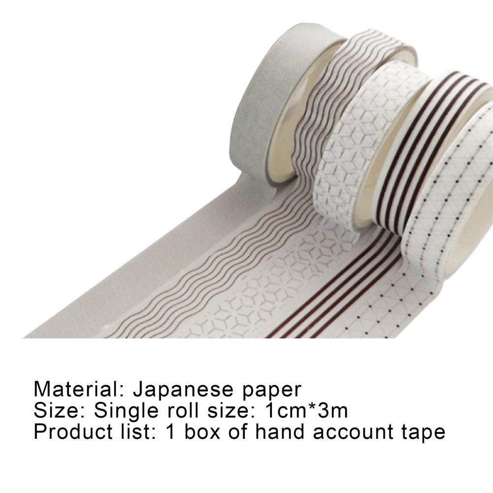 5 rouleaux/Ensemble BRICOLAGE Washi Ruban Auto-Adhésif Facile à Déchirer multi-usage Facilement Déchiré Washi pour Planificateur Fournitures