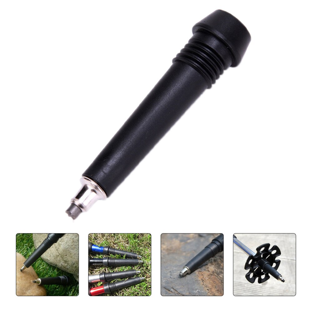 4pcs Trekking Poles Hiking Gear Sticks Accessories Carbon Tungsten Steel Tips