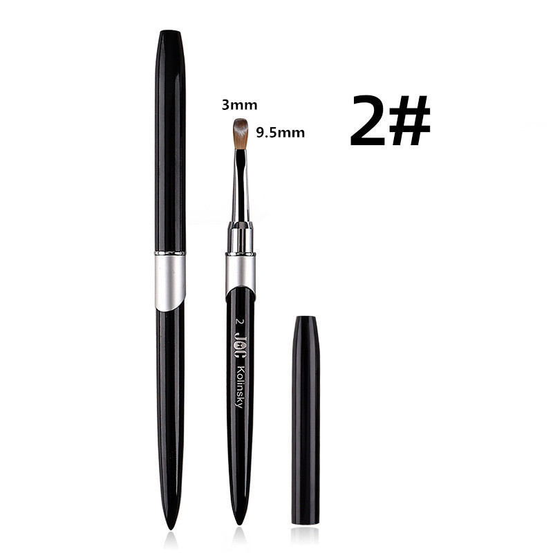 1PC Pędzel do paznokci akrylowych Kolinsky Sable Pędzel do akrylu UV Gel Carving Pen Brush Liquid Powder DIY Nail Drawing: Jasno szary