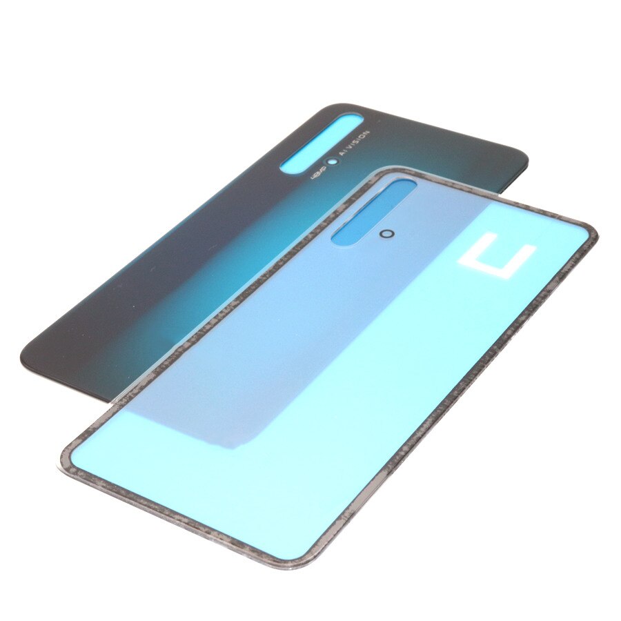 Zonder Logo Voor Huawei Honor 20 Batterij Cover Terug Glas Achterpaneel Behuizing Deur Case + Camera Lens Vervanging + sticker YAL-L21
