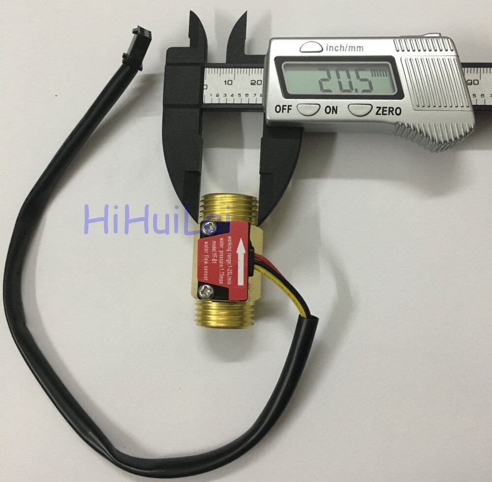 Capteur de mesure 1 l d&#39;eau = 660 impulsion YF-B1 liquide 1-25l/Min, débitmètre de Signal NPN G1/2