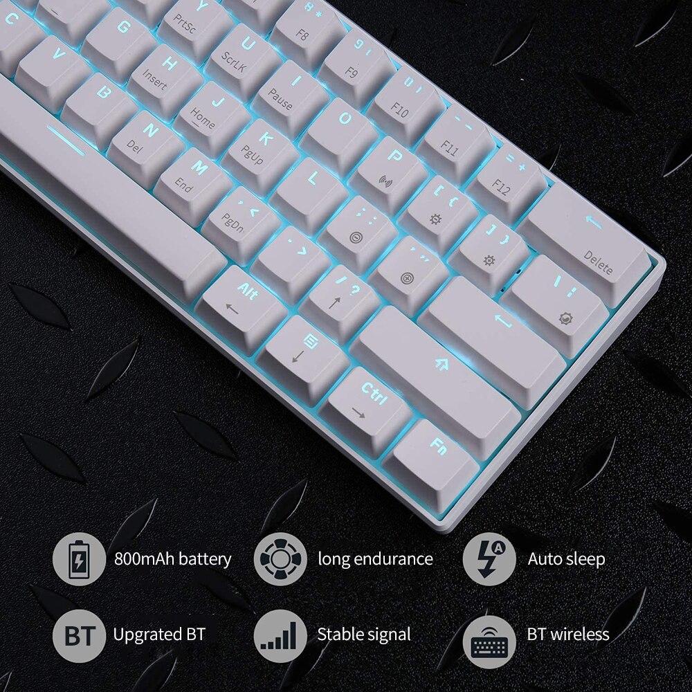 RK61 – clavier filaire double BT, rétro-éclairage, 61 touches, Mini clavier mécanique pour téléphone/tablette Gamer avec clavier OUTEMU
