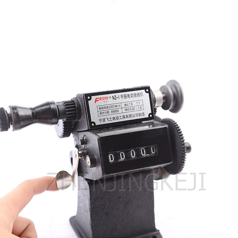 NZ-1 Hand Crank Electric Electronic counting Winding Machine Home Stranded wire Count Cast iron Body Plastic Mechanical Counter