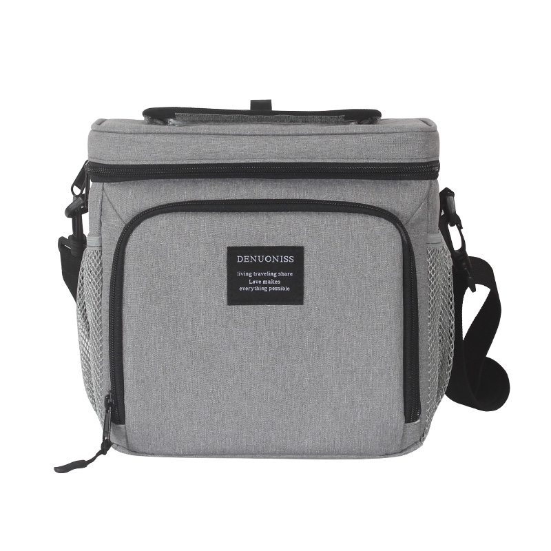 DENUONISS Waterproof Beer Cooler Bag Oxford Insulation Refrigeration Bag Ice Bag Leakproof Square Cooler Bag Sac Isotherme: GRAY