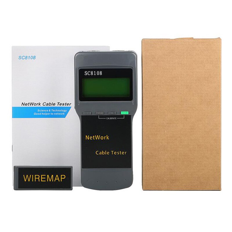 SC8108 Network Cable Tester Coax Telephone RJ45 Lan Tool Cable Fault Locator Cable Distance Measurer Cat5 Cat6 Cat7