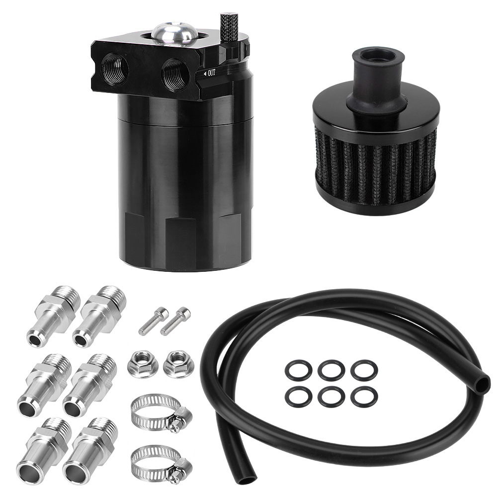 Bildeler oljefangstkanne bil forvirret oljetank reservoartank drivstofftank: Svart