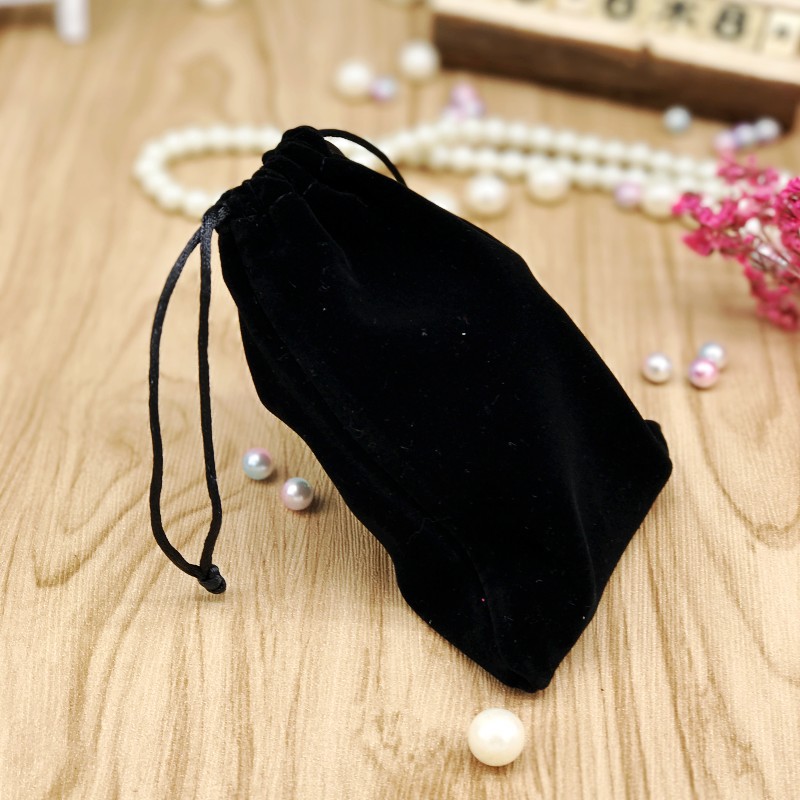 20pcs Black Velvet Jewelry Bags 7x9 9x12 10x16 13x18 15x20cm Drawstring Wedding Christmas Bags Jewelry Packaging Bags