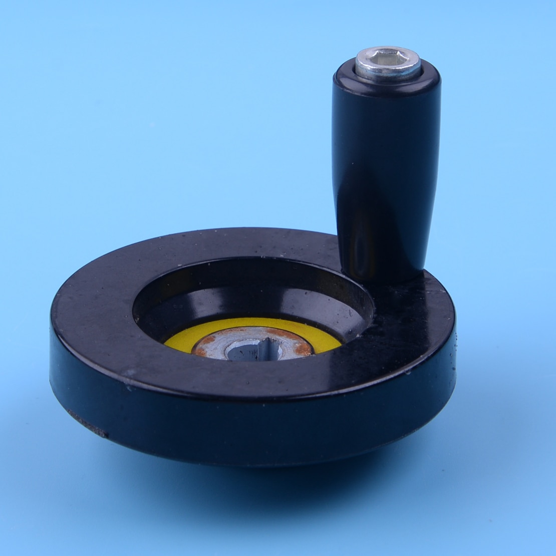 63mm M6 Lead Screw Rod Hand Wheel with Revolving Handle Grip for Lathe CNC Cranking Milling Machine