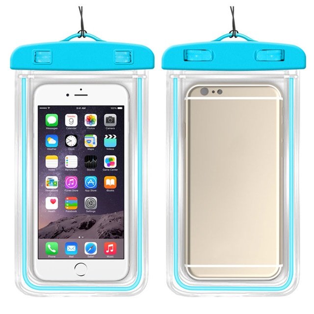 IP68 Universal Waterproof Mobile Phone Shell Waterproof Bag Mobile Phone Bag PV Cover For iPhone 12 11 Pro X 7 8 Samsung Xiaomi: Blue