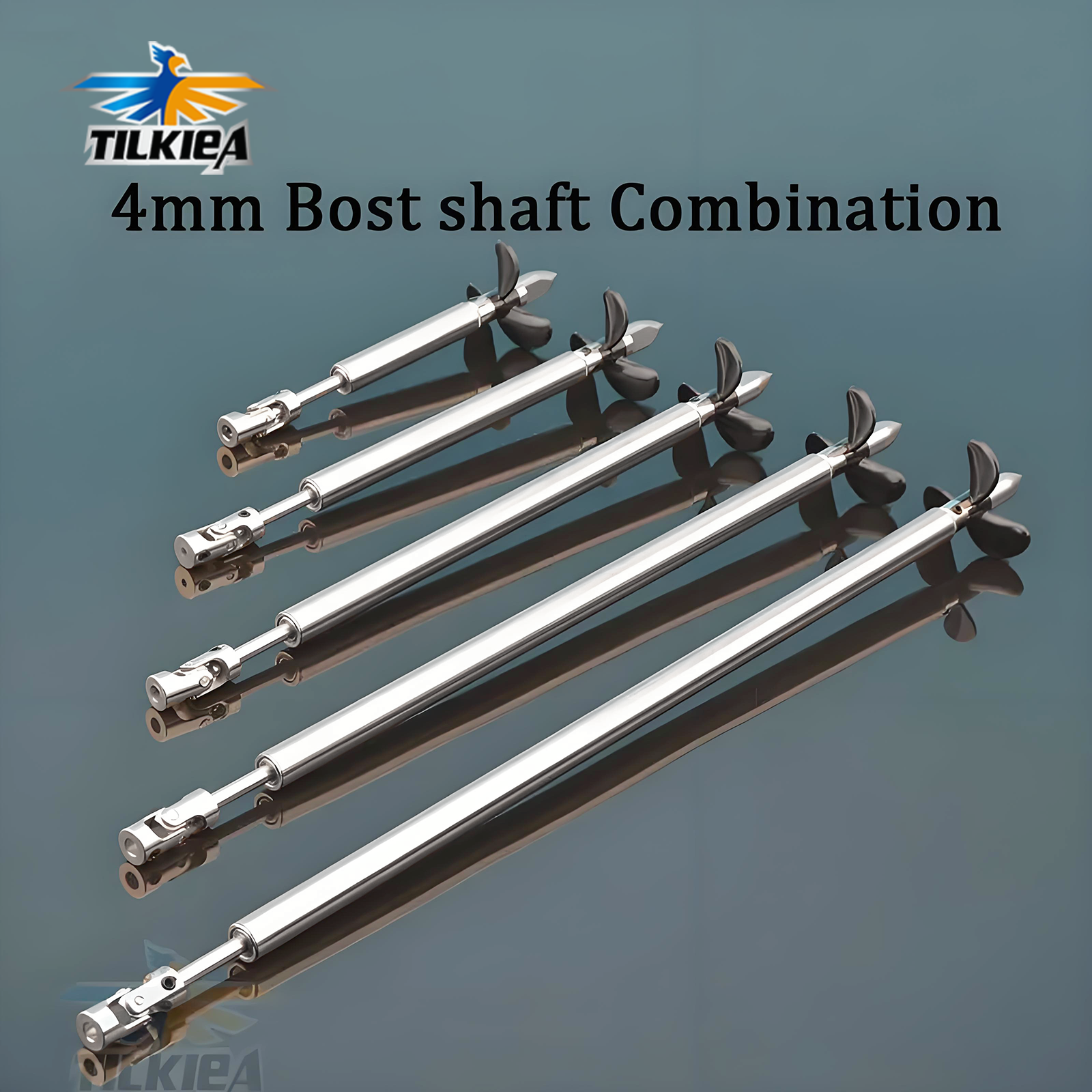 Stainless Steel 4mm Boat Shaft Drive Shaft +Cardan Joint+3 Blades Propeller +Stainless Steel Shaft Sleeve+ Prop Nut For Rc Boat